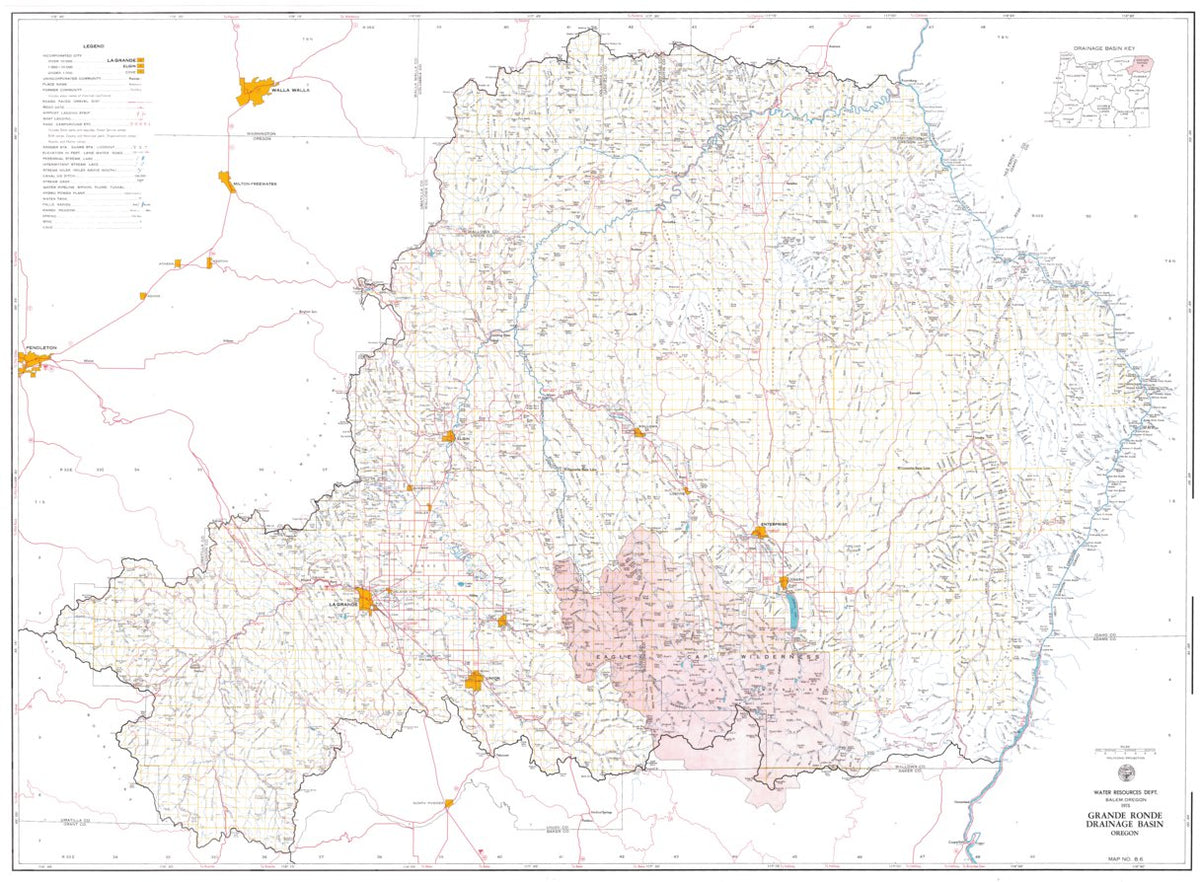 Grande Ronde Drainage Basin, Oregon Map by Avenza Systems Inc. | Avenza ...