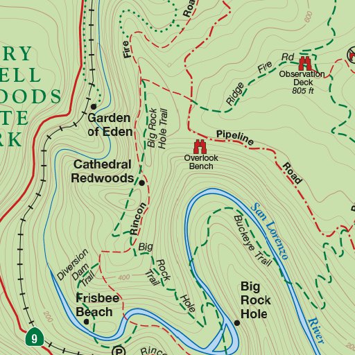 Henry Cowell State Park Map