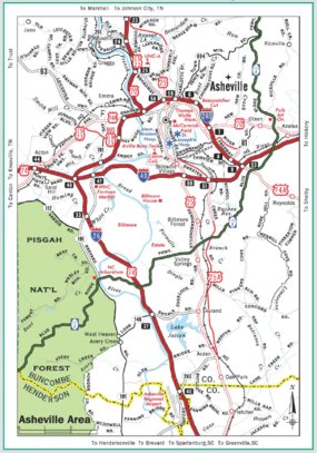 Avenza Systems Inc. Highway Map of Asheville - North Carolina digital map