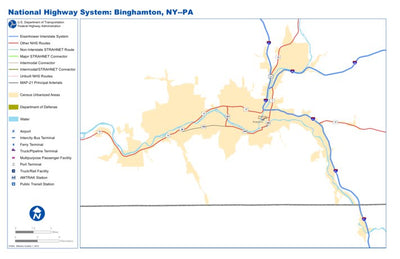 Avenza Systems Inc. Highway Map of Binghamton - New York digital map