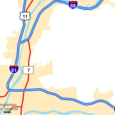 Avenza Systems Inc. Highway Map of Binghamton - New York digital map