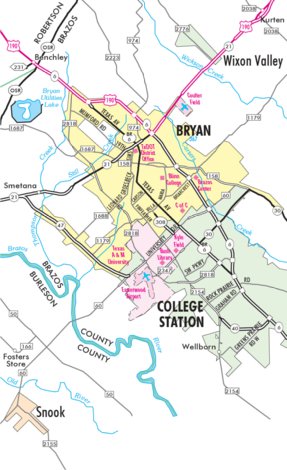 Avenza Systems Inc. Highway Map of Bryan - Texas digital map
