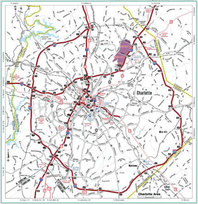 Avenza Systems Inc. Highway Map of Charlotte - North Carolina digital map