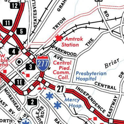 Avenza Systems Inc. Highway Map of Charlotte - North Carolina digital map