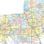 Avenza Systems Inc. Highway Map of Dallas and Fort Worth - Texas digital map