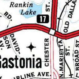 Avenza Systems Inc. Highway Map of Gastonia - North Carolina digital map