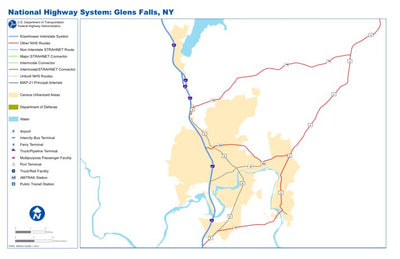 Avenza Systems Inc. Highway Map of Glens Falls - New York digital map