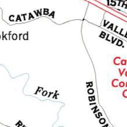 Avenza Systems Inc. Highway Map of Hickory - North Carolina digital map