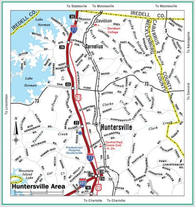 Avenza Systems Inc. Highway Map of Huntersville - North Carolina digital map