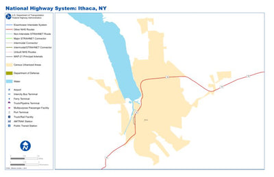 Avenza Systems Inc. Highway Map of Ithaca - New York digital map