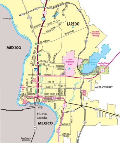 Avenza Systems Inc. Highway Map of Laredo - Texas digital map