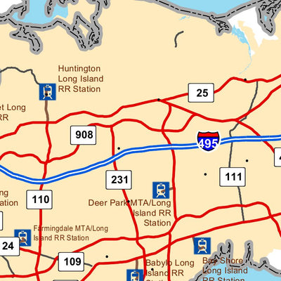 Avenza Systems Inc. Highway Map of Long Island - New York digital map