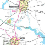 Avenza Systems Inc. Highway Map of Lufkin and Nacogdoches - Texas digital map