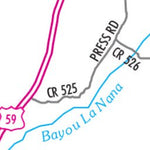 Avenza Systems Inc. Highway Map of Lufkin and Nacogdoches - Texas digital map