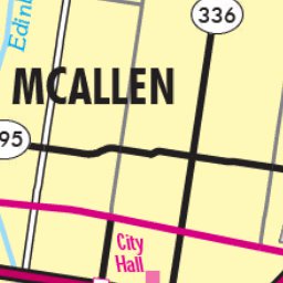 Avenza Systems Inc. Highway Map of McAllen - Texas digital map