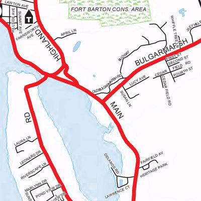 Avenza Systems Inc. Highway Map of Newport County (Tiverton/Little Compton) - Rhode Island digital map