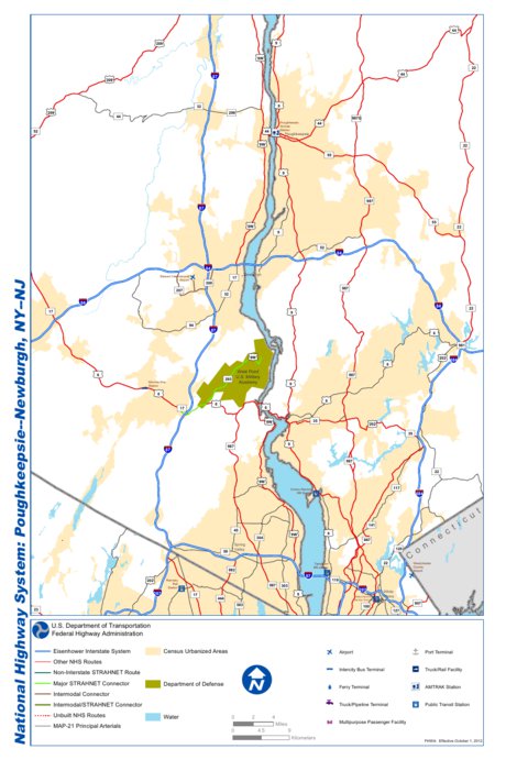 Highway Map of Poughkeepsie - New York by Avenza Systems Inc. | Avenza Maps