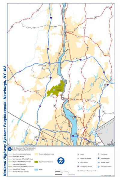 Avenza Systems Inc. Highway Map of Poughkeepsie - New York digital map