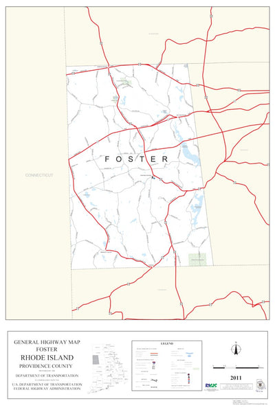 Avenza Systems Inc. Highway Map of Providence County (Foster) - Rhode Island digital map