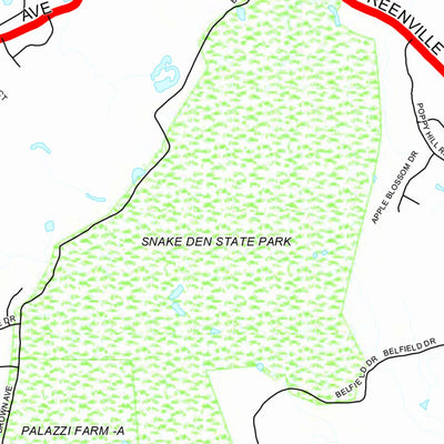 Avenza Systems Inc. Highway Map of Providence County (Johnston/Cranston) - Rhode Island digital map