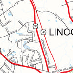 Avenza Systems Inc. Highway Map of Providence County (Woonsocket/Lincoln/Cumberland) - Rhode Island digital map