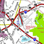 Avenza Systems Inc. Highway Map of Raleigh and Durham - North Carolina digital map