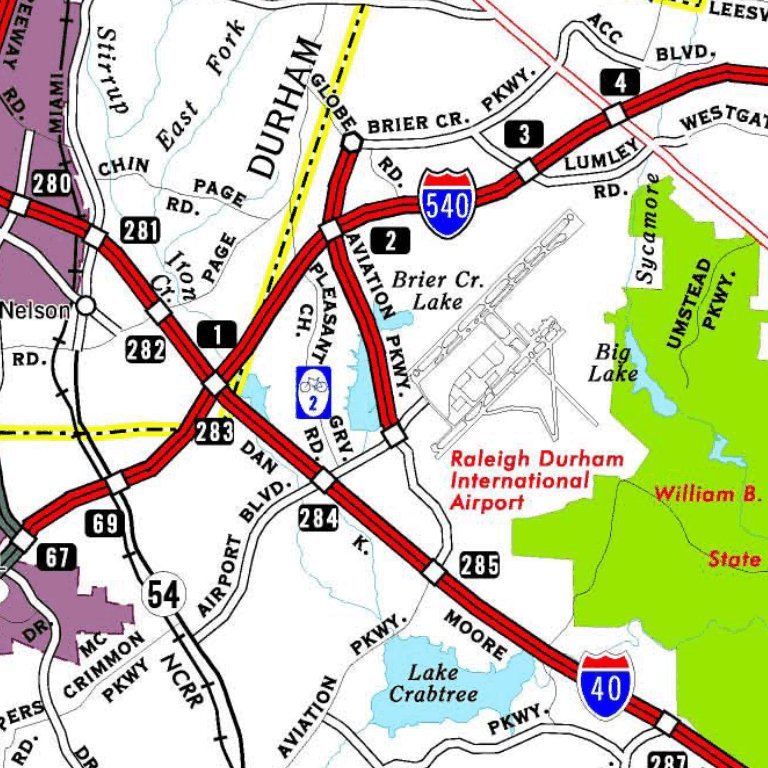 Raleigh North Carolina Map