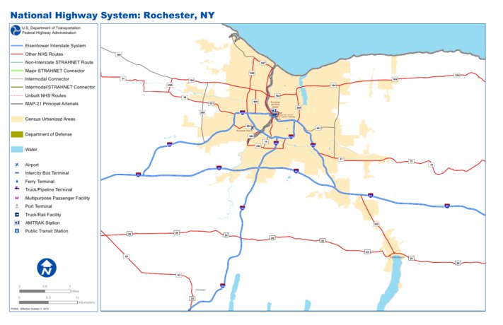 Compass Road Rochester Map Highway Map of Rochester - New York by Avenza Systems Inc. | Avenza Maps