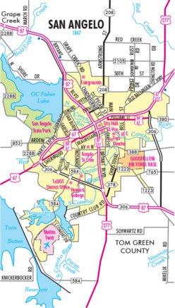 Avenza Systems Inc. Highway Map of San Angelo - Texas digital map