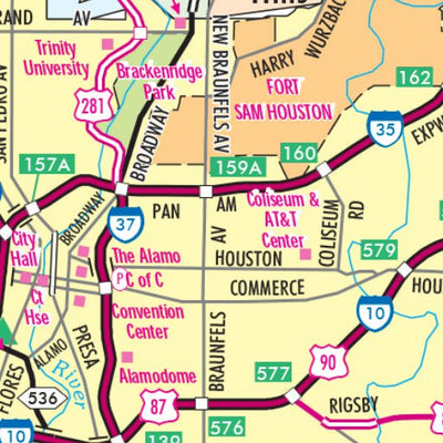 Avenza Systems Inc. Highway Map of San Antonio - Texas digital map