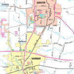 Avenza Systems Inc. Highway Map of Sherman and Denison - Texas digital map
