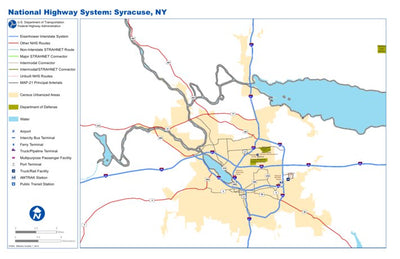 Avenza Systems Inc. Highway Map of Syracuse - New York digital map