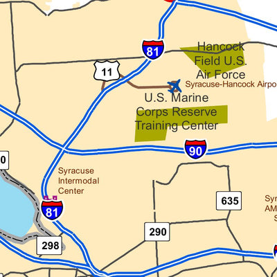 Avenza Systems Inc. Highway Map of Syracuse - New York digital map