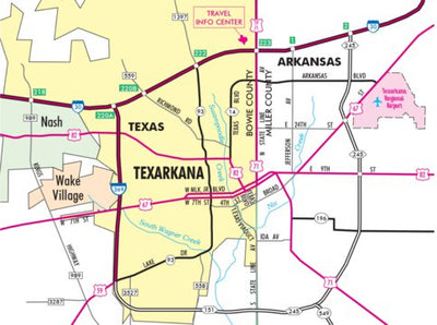 Avenza Systems Inc. Highway Map of Texarkana - Texas digital map