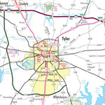 Avenza Systems Inc. Highway Map of Tyler - Texas digital map