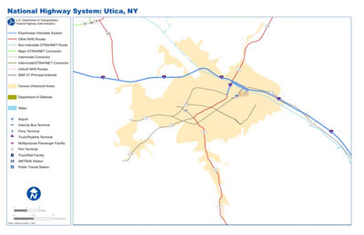 Avenza Systems Inc. Highway Map of Utica - New York digital map