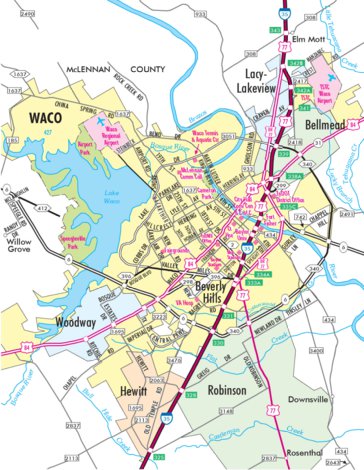 Avenza Systems Inc. Highway Map of Waco - Texas digital map