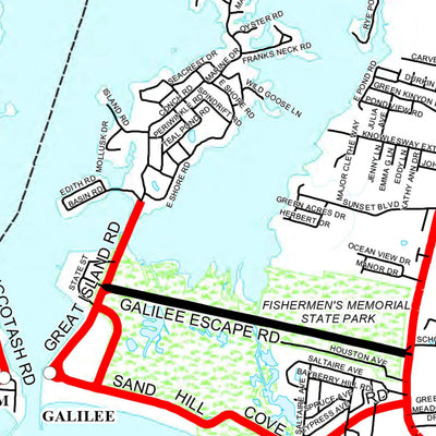 Avenza Systems Inc. Highway Map of Washington County (Narragansett) - Rhode Island digital map