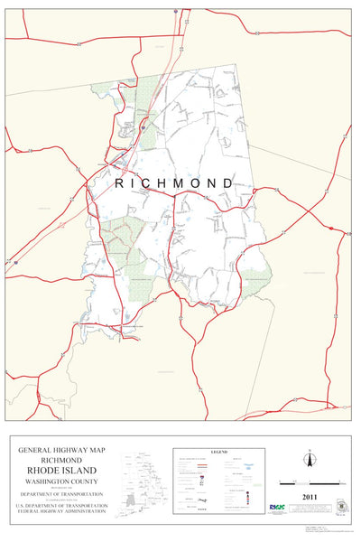 Avenza Systems Inc. Highway Map of Washington County (Richmond) - Rhode Island digital map