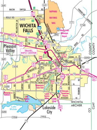 Avenza Systems Inc. Highway Map of Wichita Falls - Texas digital map