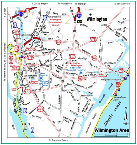 Highway Map of Wilmington - North Carolina by Avenza Systems Inc ...