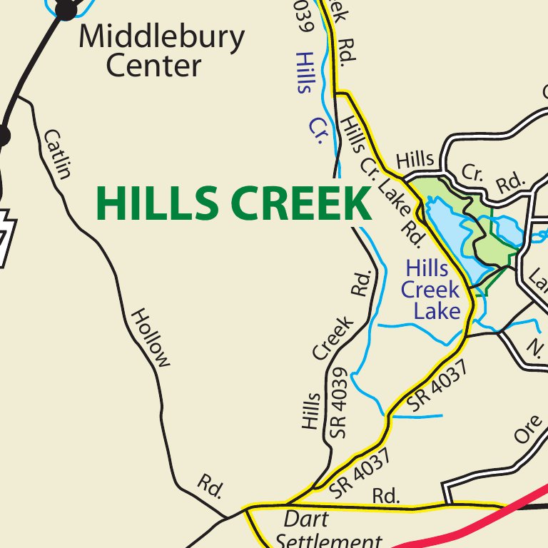 Hills Creek State Park Map by Avenza Systems Inc. | Avenza Maps