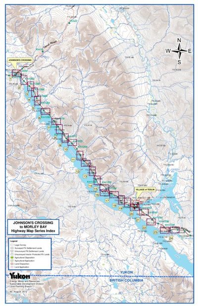 Avenza Systems Inc. Johnsons Crossing to Morley Bay - Yukon digital map