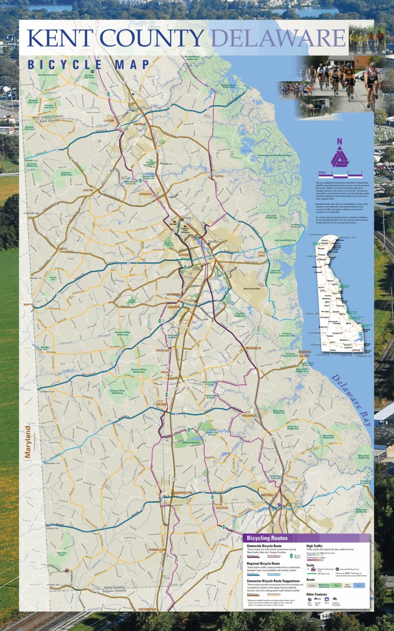 Kent County Delaware - Bicycle Map by Avenza Systems Inc. | Avenza Maps