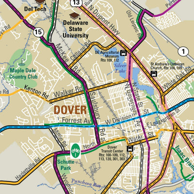 Avenza Systems Inc. Kent County Delaware - Bicycle Map digital map