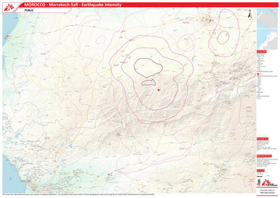 Avenza Systems Inc. Morocco - Marrakech-Safi - Earthquake intensity digital map