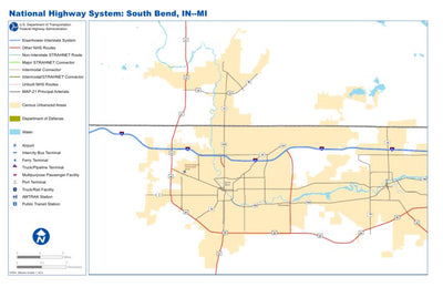 Avenza Systems Inc. National Highway System: South Bend, IN/MI digital map