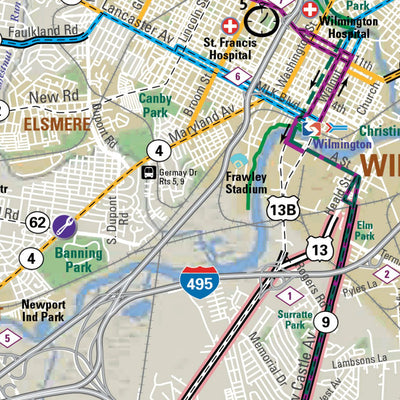 Avenza Systems Inc. New Castle County Delaware - Bicycle Map digital map