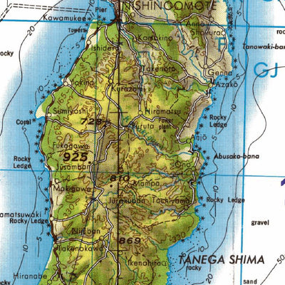 Avenza Systems Inc. NH-52-8 Tanega-Shima, Japan digital map