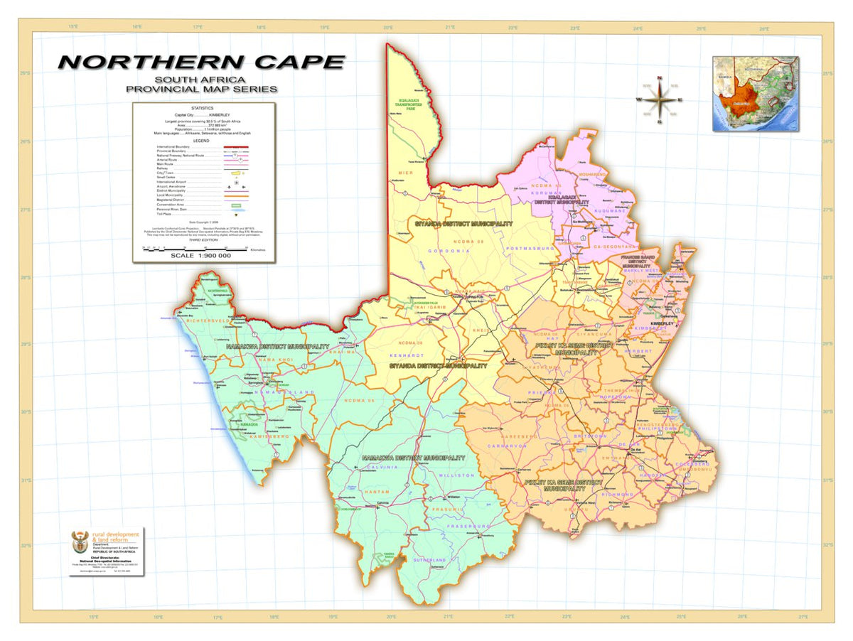 Northern Cape, South Africa Map by Avenza Systems Inc. | Avenza Maps
